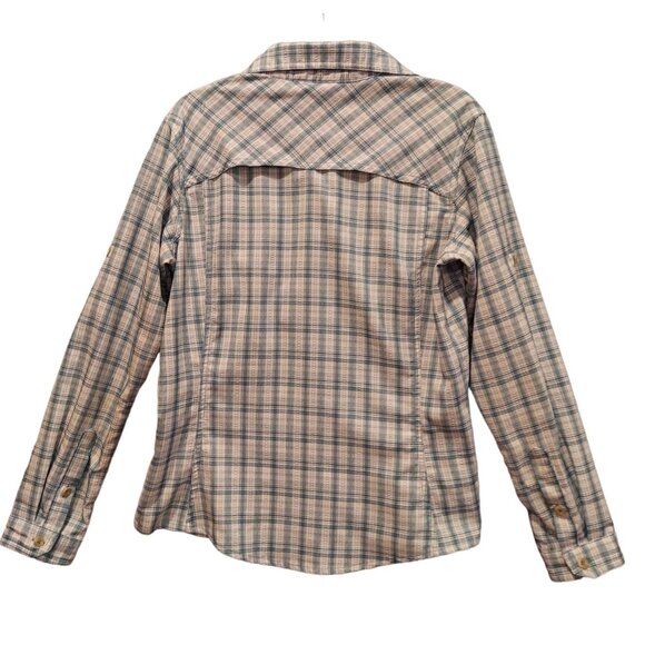 Rugged Exposure Vented Blouse womens M outdoor roll tab sleeve button up plaid - Picture 2 of 13